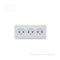 High Quality triple 2 Round Pin Power Socket